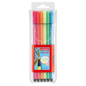 Marcador Stabilo Pen 68 ESTUCHE x 6 NEON