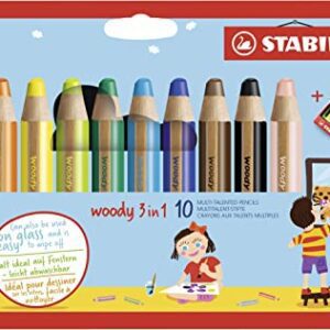 Lápices Stabilo Woody ARTY ESTUCHE X 10 SURT. + SACAPUNTA