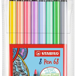 Marcador Stabilo Pen 68 ESTUCHE x 8 COLORES PASTEL