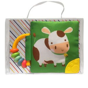 Mi libro suave con sonajero y mordillo: Vaca