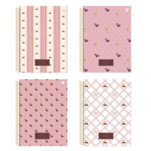 Cuaderno Animativa con Espiral Tapa Dura 20x27,5 Sweet Cherry x 80 hjs Rayadas